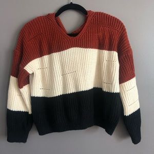 Knitted Earth Tone Hoodie